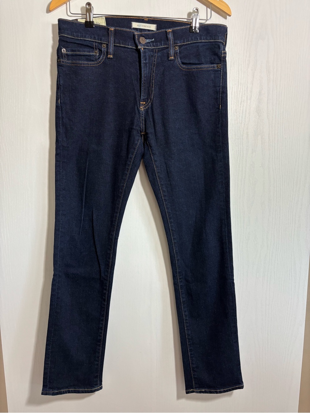 Abercrombie & Fitch Men Skinny Jeans 30 W 30 L Blue Dark Wash
